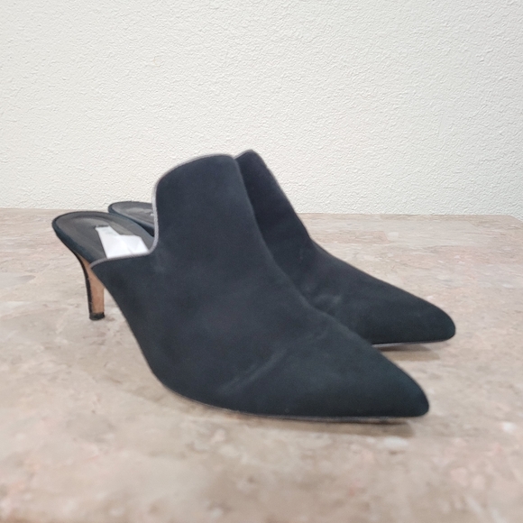 Veronica Beard Pearla Mules Black Suede Leather size 37 / US 7 - Picture 5 of 9
